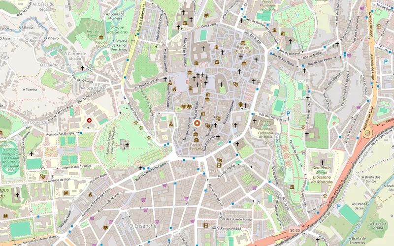 Mapa de la ubicación de Peluquería Anxo